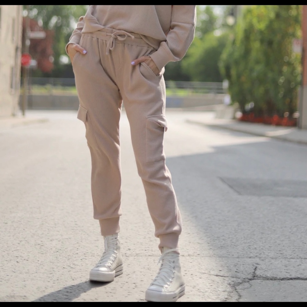 RD Style waffle knit joggers